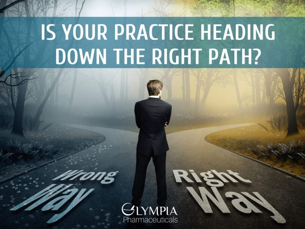 Man standing on a path and choosing between left and right